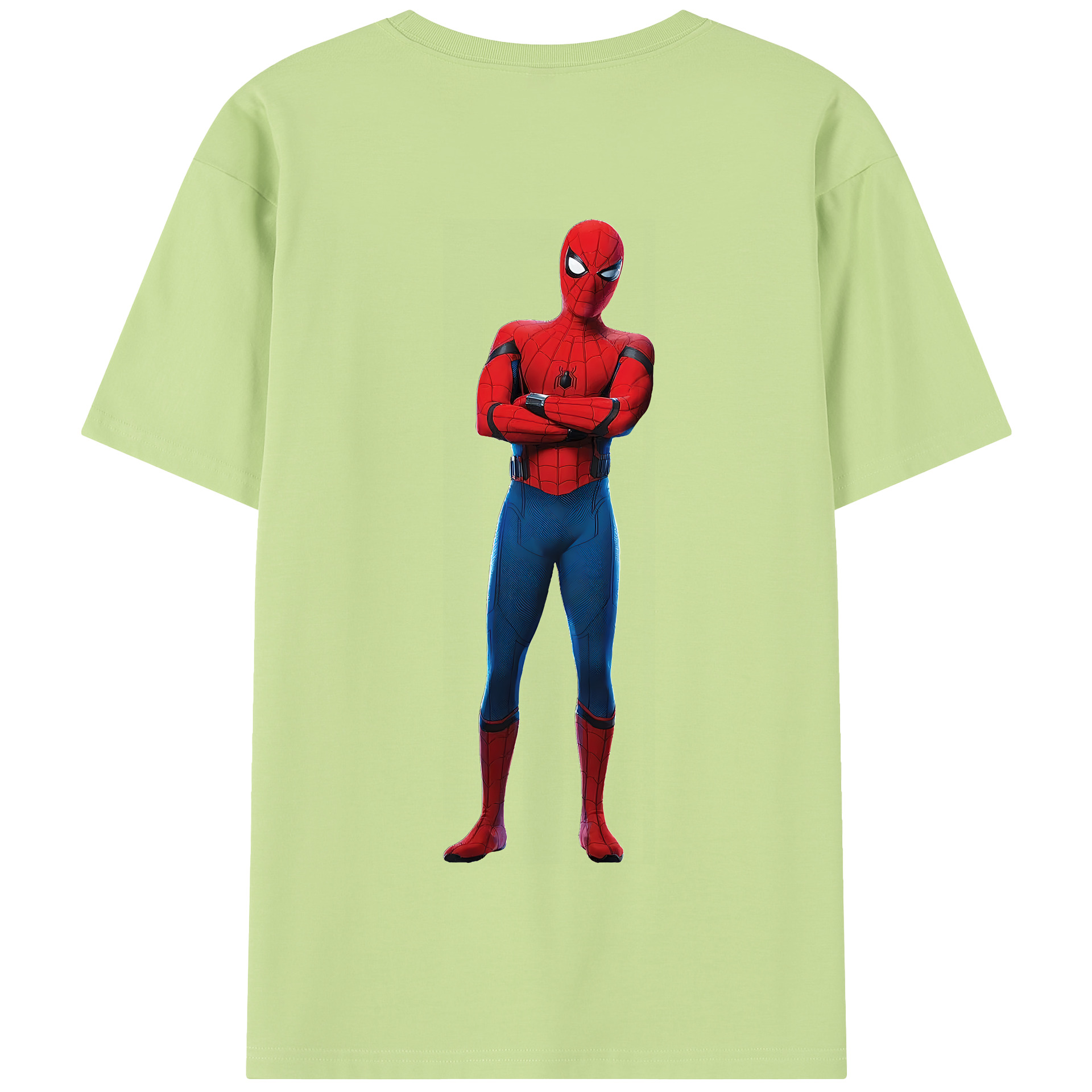 （画像用） Spider Man スパイダーマン 綿100％半袖Tシャツ（背面プリント）